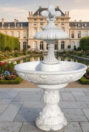 Steinguss Brunnen mit Wasserschale